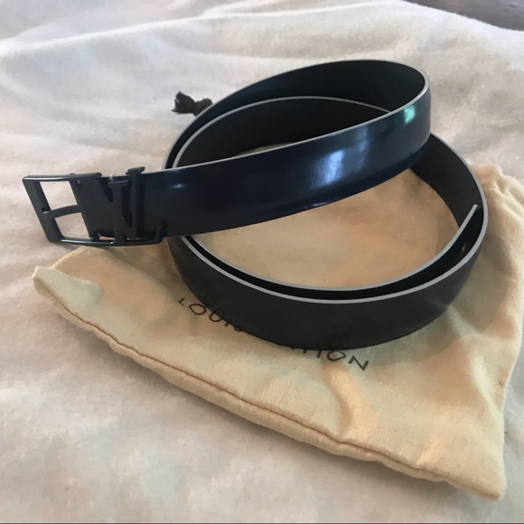Authentic Louis Vuitton LV buckle leather belt - Picture 2 of 9